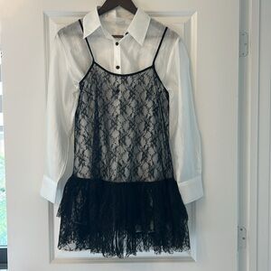 NEW Black Lace Slip Dress